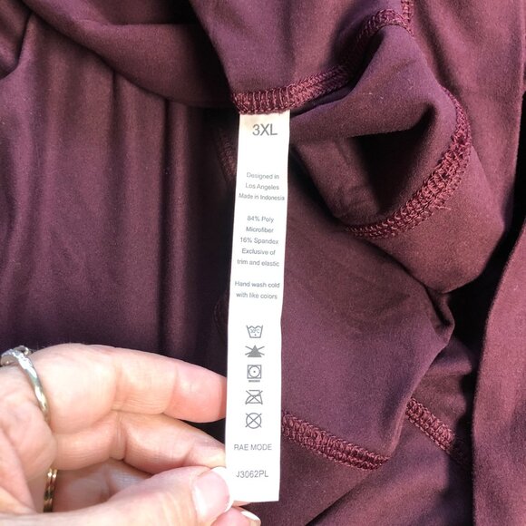 Rae Mode Burgundy Cowl Neck Wrap Cardigan Womens Size 3XL Stretch Jacket NEW - Picture 6 of 8